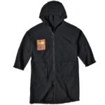 Fashion Hip Hop Jacket Black Hooded Graffiti Jacket Zip Up Jacket