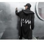 Yohji Yamamoto Dark Style Hooded Long Jacket Ribbon Coat Zip Up Jacket