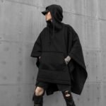 Fashion loose bat sleeve hoodie jacket