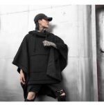 Fashion loose bat sleeve hoodie jacket