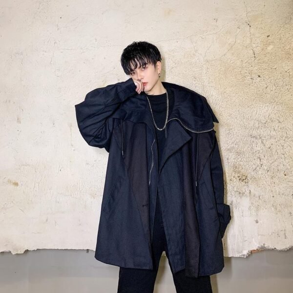Ins Hip Hop Overlay Fake Two Piece Suit Hooded Oversize Jacket
