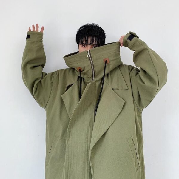 Ins Hip Hop Overlay Fake Two Piece Suit Hooded Oversize Jacket