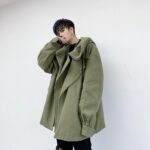 Ins Hip Hop Overlay Fake Two Piece Suit Hooded Oversize Jacket