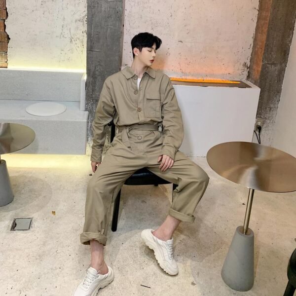 Japanese Vintage Men's Trousers Ins Hong Kong-style Casual Pants Jacket Bf 100 Straight-legged Men's Trousers