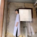 Loose Short Sleeve T-shirt with Long Slits In The Dark