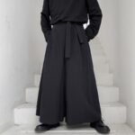 Yohji Yamamoto Skirt Pants Wide Leg Pants Casual Pants Baggy Samurai Pants for Men