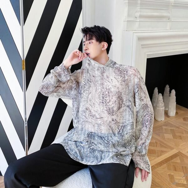 Men's Loose Lazy Broken T-shirt Bottoming Shirt