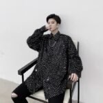 Shirts Oversize Men's Long Sleeves Loose Lazy Shirts Nocturnal DJ Hairdresser Tide