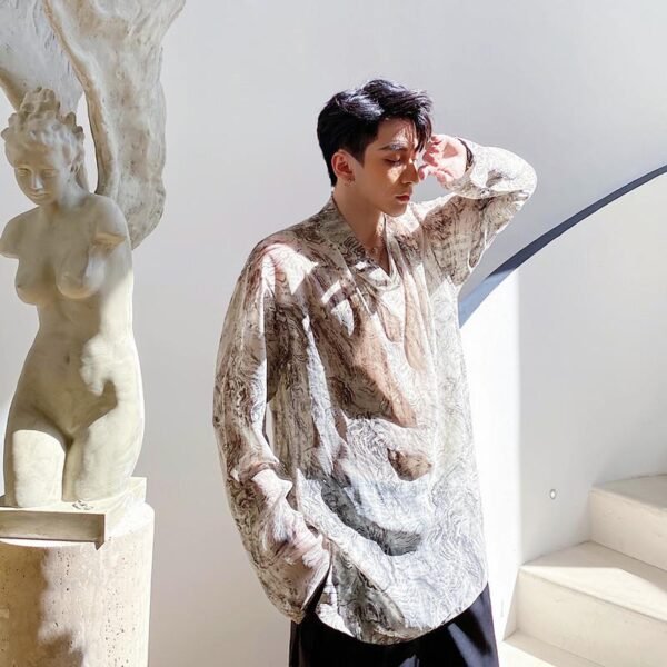 Men's Loose Lazy Broken T-shirt Bottoming Shirt