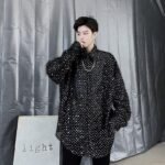 Shirts Oversize Men's Long Sleeves Loose Lazy Shirts Nocturnal DJ Hairdresser Tide