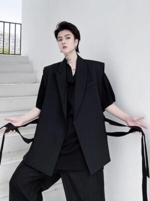 A452H09 Yamamoto Dark Wind New Versatile Fashion Double Strap Vest Vest