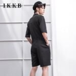 Japanese Retro-fitting Pants Suit Summer Men's Loose Short Sleeved Clothes Korean Version of The Integrated Suit Shorts