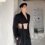 Men's Suit Coat Blazers Hollow Removable Hem Japan Korean Style Vintage Streetwear Fashion Suit Jacket Male Stage Clothing