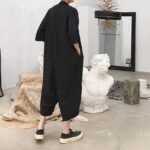 Men Summer Short Sleeve Thin Casual Jumpsuit