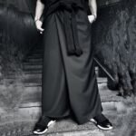 Skirts with Large Braided Belts and Big Men's Pants