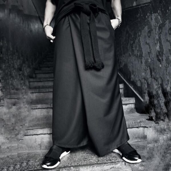 Skirts with Large Braided Belts and Big Men's Pants