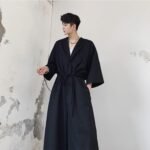 Japanese Streetwear Long Black Sleeve Jumpsuit Casual Jumpsuit for Men