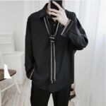 Young Men's Loose Long Sleeve Shirt Stylist Trendy Men's Scheming Shirt