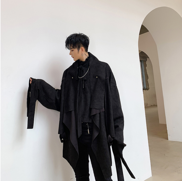 Fall Fashion Irregular Windbreaker Jacket Short Trenchcoat