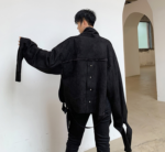 Fall Fashion Irregular Windbreaker Jacket Short Trenchcoat