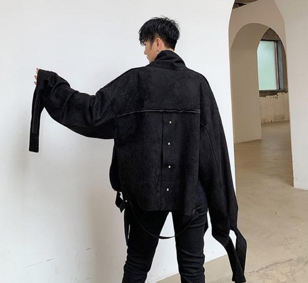 Fall Fashion Irregular Windbreaker Jacket Short Trenchcoat