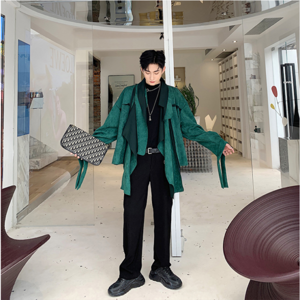 Fall Fashion Irregular Windbreaker Jacket Short Trenchcoat