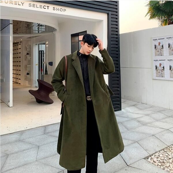 D271 Korean Style Long Casual Coat