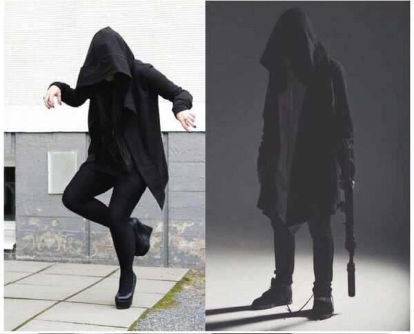 Dark Is A Big Hoodie Cloak Coat