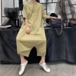 Men Summer Short Sleeve Thin Casual Jumpsuit