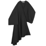 Dark Asymmetric Jacket Long Sleeve Cardigan Black Cardigan