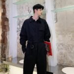 Japanese Vintage Men's Trousers Ins Hong Kong-style Casual Pants Jacket Bf 100 Straight-legged Men's Trousers