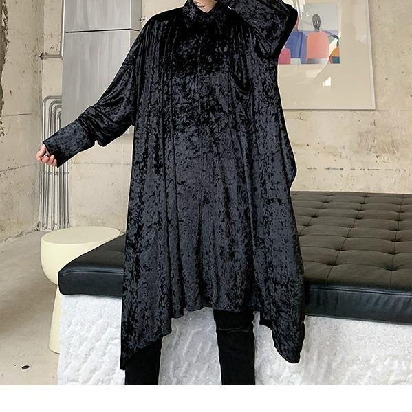 Irregular Wide Version Long Sleeve Shirt Fashion Men's Long Shirt