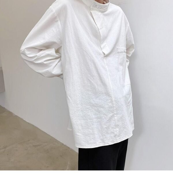 Original Design Cool Neutral Set Loose Linen Cotton Collar Shirt