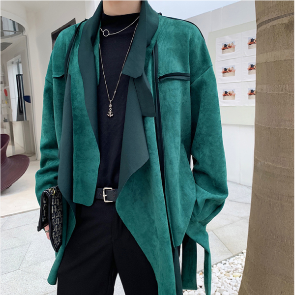 Fall Fashion Irregular Windbreaker Jacket Short Trenchcoat