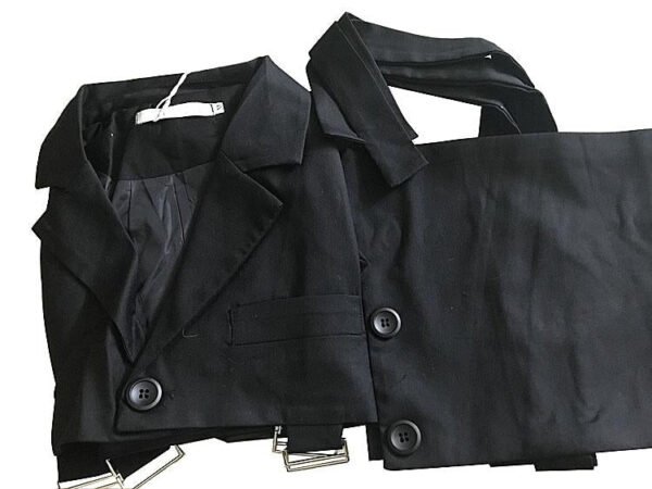 Men's Suit Coat Blazers Hollow Removable Hem Japan Korean Style Vintage Streetwear Fashion Suit Jacket Male Stage Clothing