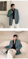 Men's Retro Fashion Suit Coat Jacket Stage Fashion Show Clothes