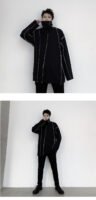 Men Turtleneck Long Sleeve Shirts Black Turtleneck Pullover Shirt