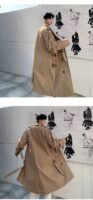 Windbreaker Jacket Men and Men Loose Long Coat Windbreaker