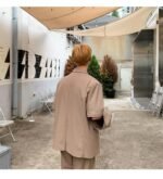 Mem Removable Sleeve 2 Pieces Suits Sets Jacket Pant Male Streetwear Japan Korea Style Loose Casual Suit Blazer Coat Trouser