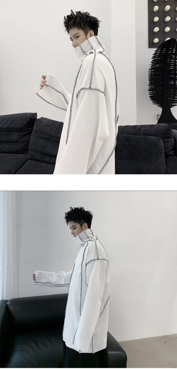 Men Turtleneck Long Sleeve Shirts Black Turtleneck Pullover Shirt