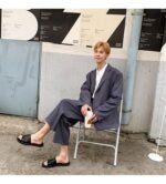 Mem Removable Sleeve 2 Pieces Suits Sets Jacket Pant Male Streetwear Japan Korea Style Loose Casual Suit Blazer Coat Trouser