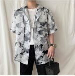 Men's Short Sleeve Casual Shirt Jacket
