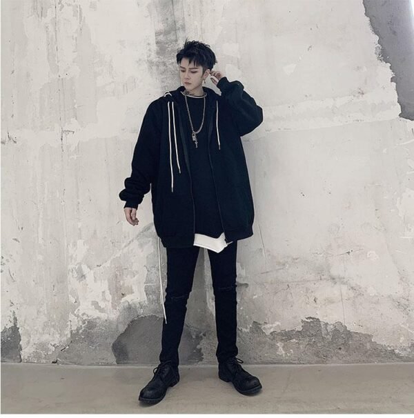 Gothic Loose Hooded Jacket Cardigan Jacket