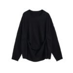 Men's Long-sleeved Pleated Casual Loose T-shirt