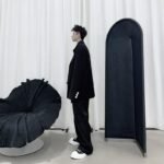 Men 2PCS Suits Sets Jacket+pant Male Japan Streetstyle Retro Fashion Casual Ribbon Blazer Coat Straight Trouser