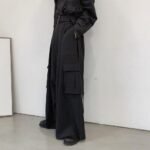 Men Japan Loose Casual Wide Leg Cargo Pants Male Streetwear Hip Hop Punk Gothic Harem Belt Trousers Kimono Straight Skirt Pants