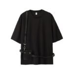 Men's belt bag belt short sleeve T-shirt