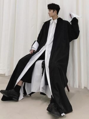 Men-Long-Sleeve-Loose-Shirt-Robe-Cardigan-Coat-Male-Japan-Streetwear-Gothic-Long-Style-Casual-Shirts