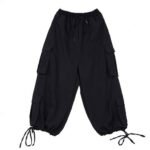 Men Multi-pocket Loose Straight Drawstring Casual Cargo Pant