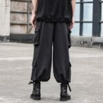 Men Multi-pocket Loose Straight Drawstring Casual Cargo Pant
